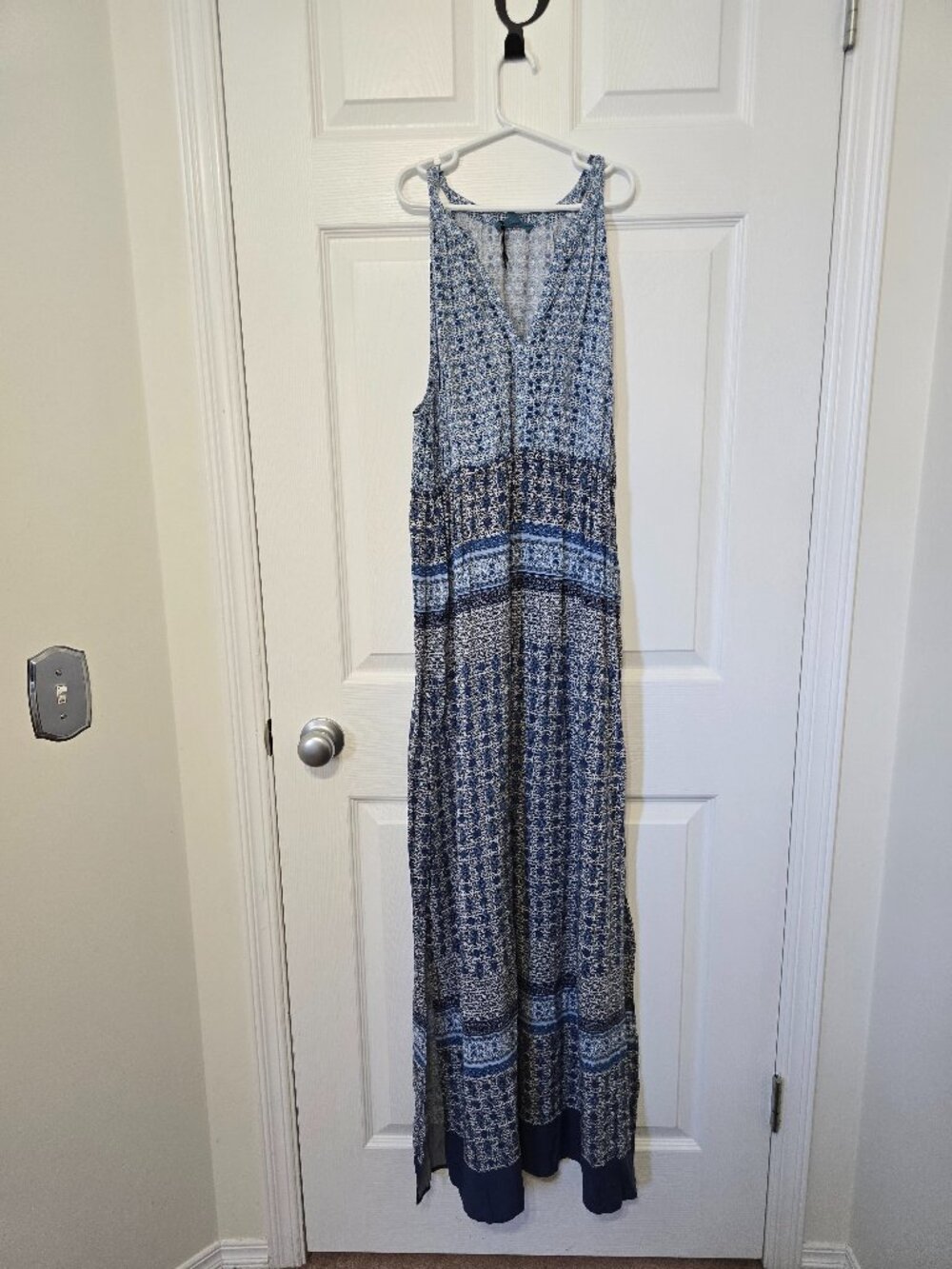 Boho Blue Maxi Dress – Size 12 / Large NWOT